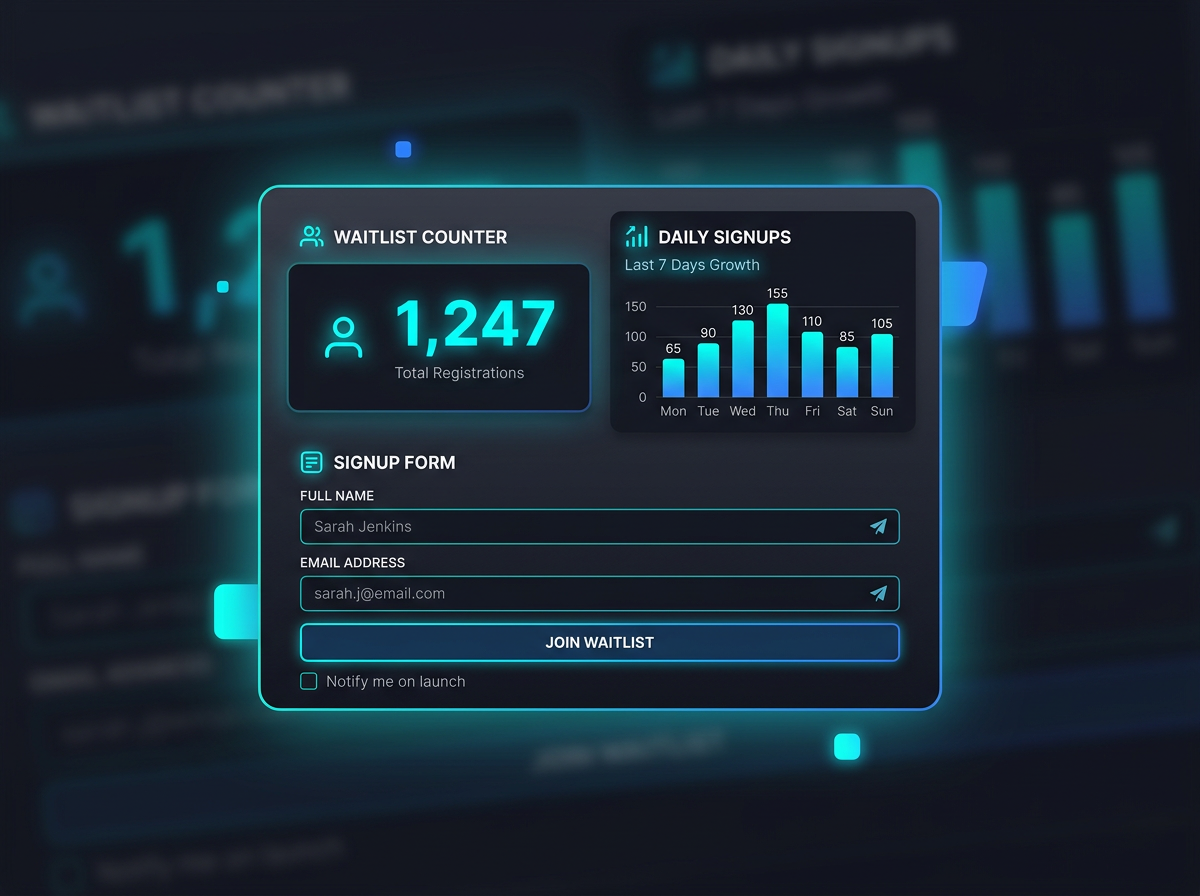 SaaS waitlist dashboard